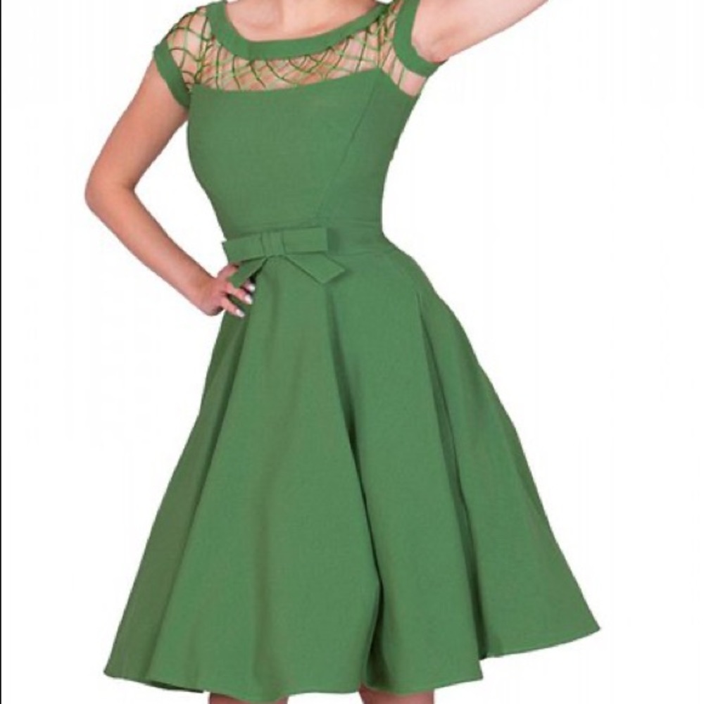 Tatyana Green Swing Dress